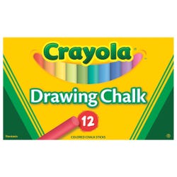 Image for Crayola Non-Toxic Drawing Chalk, Assorted Colors, Set of 12 from School Specialty