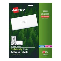 Image for Avery EcoFriendly Address Labels, 1 x 2-5/8 Inches, Pack of 300 from School Specialty