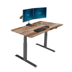 Image for VARI Electric Standing Desk, Reclaimed Wood from School Specialty
