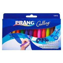 Image for Prang Ambrite Non-Toxic Colored Drawing Chalk, 3-3/16 x 7/16 Inches, Assorted Colors, Set of 12 from School Specialty