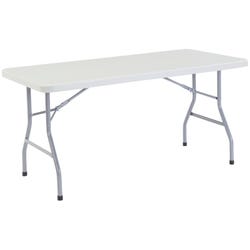 Image for National Public Seating BT3000 Series Rectangle Lightweight Folding Table, 60 x 30 x 29-1/2 Inches, Gray from School Specialty