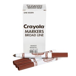 Image for Crayola Marker Replacement Pack, Broad Line, Brown, Pack of 12 from School Specialty