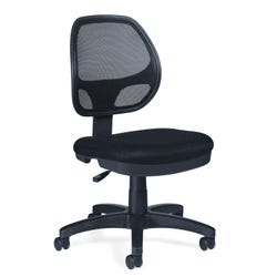 Image for Offices To Go Mesh Back Chair Armless, 19 x 20 x 37 Inches, Black from School Specialty