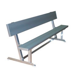 National Recreational Systems Aluminum Portable Bench with Backrest, Square Tube and Angle Understructure, 6 Feet, Item Number 2107422