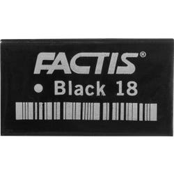 Image for Factis Magic Latex-Free Eraser, 1-5/8 x 1 x 7/16 Inches, Black, Pack of 18 from School Specialty