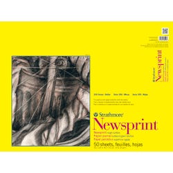 Image for Strathmore 300 Series Newsprint Pad, 18 x 24 Inches, 32 lb, 50 Sheets from School Specialty