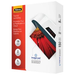 Fellowes Laminating Pouches, 9 x 11-1/2 Inches, 5 mil Thickness, Pack of 150, Item Number 1499284