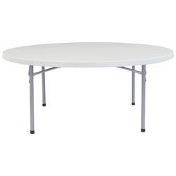 Image for National Public Seating BTR Series Round Lightweight Folding Table, 71 x 29-1/2 Inches, Gray from School Specialty
