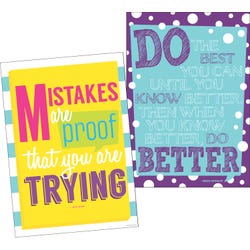Image for Barker Creek Keep Trying Posters, 13-3/8 x 19 Inches, Set of 2 from School Specialty