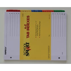 School Smart A-Z Tab Index Paper Dividers, Assorted Colors Item Number 081939