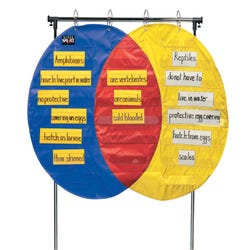 Image for School Smart Venn Diagram Pocket Chart with 3 Circles, 23 Pockets, 35-1/2 x 54 Inches from School Specialty