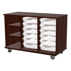 Image for Classroom Select Expanse Series Mobile Tote Storage Rail, 12 Totes, 44 x 20 x 30 Inches from School Specialty