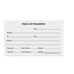 Image for Hammond & Stephens 1067-3-10 Pass/Transfer Pad, 3 x 5 Inches, 100 Sheets, Set of 10 Pads from School Specialty