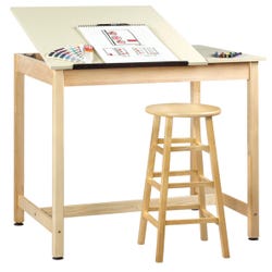 Image for Diversified Spaces Drawing Table, Split Top, 42 x 30 x 39-3/4 Inches, Plain Apron, Almond Laminate Top from School Specialty
