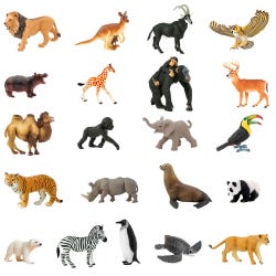 Image for Childcraft Hand-Painted Zoo Animals, Assorted Types, Set of 21 from School Specialty