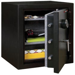 Image for Fire King 1/2-Hour Fire and Water-Resistant Safe, Steel, Black from School Specialty
