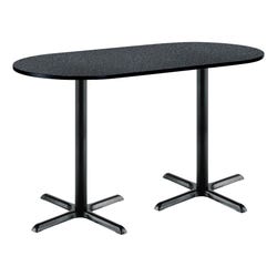 Image for KFI Seating Racetrack Bar Height Cafe Pedestal Table, X-Style Base from School Specialty
