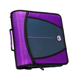 Image for Case·it Mighty Zip Tab O-Ring Binder, 3 Inches, Deep Purple from School Specialty