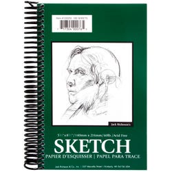 Image for Jack Richeson Sulphite Sketch Pad, 5-1/2 x 8-1/2 Inches, 60 lb, 100 Sheets from School Specialty