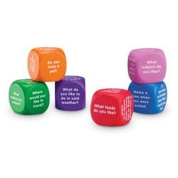 Image for Learning Resources Conversation Cubes, 36 Questions, Set of 6 Cubes from School Specialty