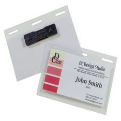 Image for C-Line Self-Laminating Magnetic Style Name Badge Holder Kit, 4 x 3 inches, Pack of 20 from School Specialty
