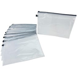 Image for Sax Mesh Zippered Bag, 12 x 16 Inches, Clear with Black Trim, Pack of 10 from School Specialty