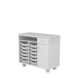 Image for Fleetwood Designer 2.0 Project Cart, 12 Trays Included, Locking Door and Drawer from School Specialty