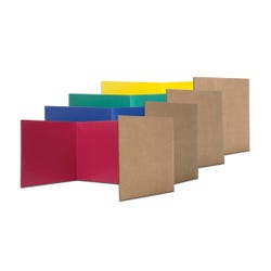 Flipside Study Carrel, 18x48 Inches, Assorted Colors, Pack of 24, Item Number 1536182