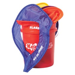 FlagHouse Keepers Youth No-Tie Pinnies, Assorted Colors, Set of 48 with Included Pail 2123798