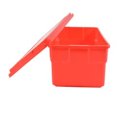 Image for School Smart Storage Bin with Lid, 11 x 16 x 6 Inches, Red from School Specialty