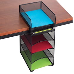 Image for Safco Onyx Horizontal Hanging Desk Storage, Black from School Specialty