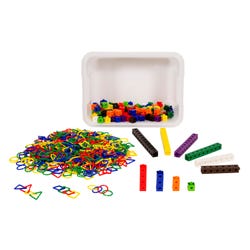 Image for Childcraft Linking Cubes and Shape Manipulative Links With Storage Bin, Set of 701 from School Specialty