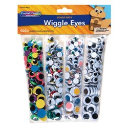 Creativity Street Round Wiggle Eyes, Assorted Colors, Pack of 500, Item Number 086646