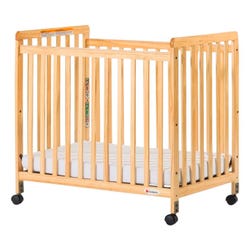 Image for Foundations SafetyCraft Fixed Side Slatted Panel Compact Crib, 39-1/8 x 26-1/4 x 38 Inches, Natural from School Specialty