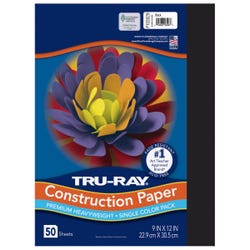 Image for Tru-Ray Sulphite Construction Paper, 9 x 12 Inches, Black, 50 Sheets from School Specialty