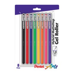 Pentel Mattehop Hybrid Gel Roller Pen, Assorted Colors, Set of 10 2132488