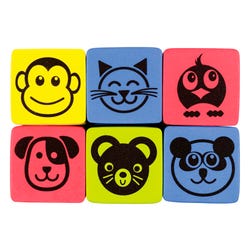 Image for Flipside Magnetic Dry Erase Erasers, 2 x 2 Inches, Assorted Animal Designs, Set of 36 from School Specialty