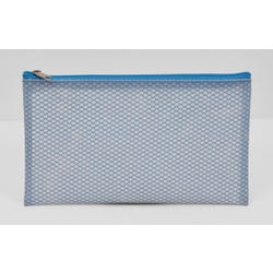 Image for School Smart Pencil Case Pouch, Vinyl and Mesh, Blue from School Specialty