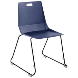 National Public Seating LuvraFlex Chair, 17.5 Inch Seat Height, Stackable, Polypropylene Molded Seat and Back 4001932