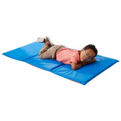 Childcraft Premium 3-Fold Rest Mat, 48 x 24 x 1 Inches, Red/Blue, Item Number 2026832