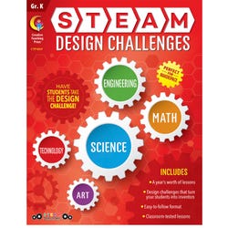 Image for Creative Teaching Press STEAM Design Challenges Resource Book, Grade K from School Specialty