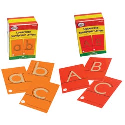 Image for Didax Tactile Sandpaper Upper and Lowercase Letters Cards from School Specialty