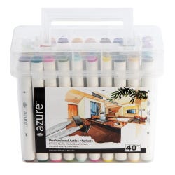 Royal & Langnickel Azure Markers, Alcohol-Based, Dual-Tip, Assorted Colors, Set of 40 Item Number 2104035