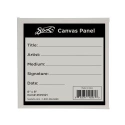 Sax Genuine Canvas Panel, 8 x 8 Inches, White, Item Number 2105321