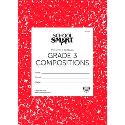 School Smart Skip-A-Line Ruled Composition Book, Grade 3, Red, 50 Sheets/100 Pages 085302