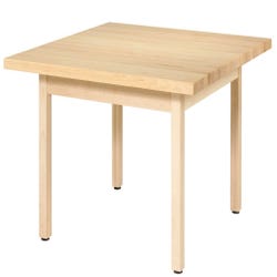Image for Diversified Woodcrafts 4 Station Square Work Table, 48 x 48 x 30 Inches, Solid Maple Top from School Specialty