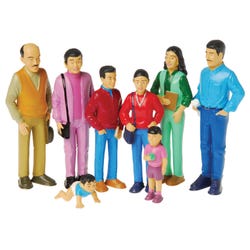 Image for Marvel Education Play Figures, Hispanic Family, Vinyl, Set of 8 from School Specialty