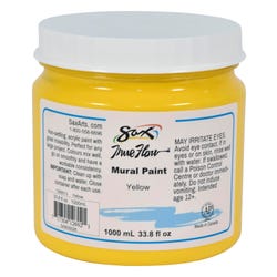 Sax True Flow Acrylic Mural Paint, 33.8 Ounce Plastic Container, Yellow, Item Number 1368013