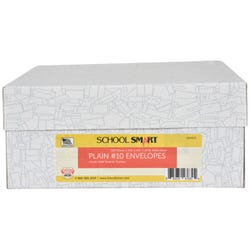 School Smart Kwik-Tak Business Envelope, No. 10, White, Box of 500 2044623