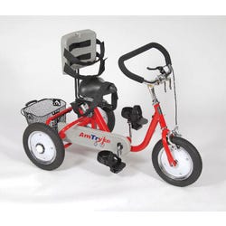 AmTryke Pro Series Foot Cycle with Saddle Seat and Plastic Back, 12 Inches, Item Number 1325947